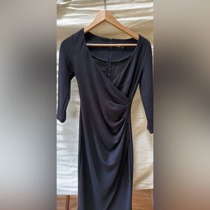 Elegant Black Wrap Dress